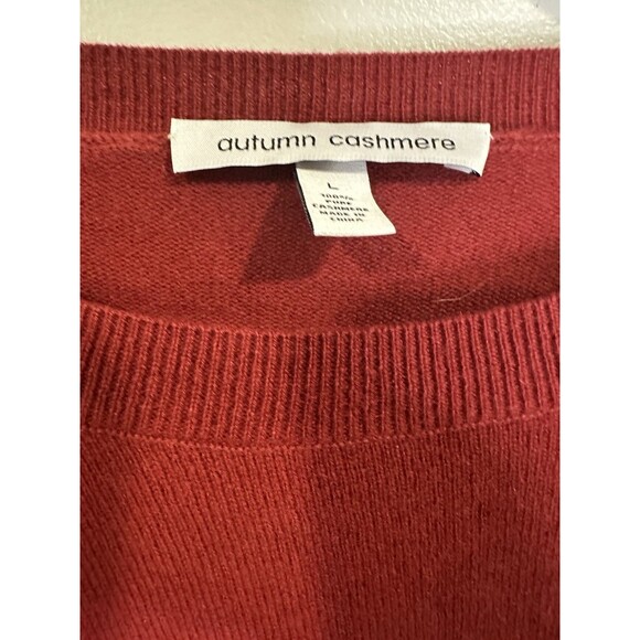 Autumn Cashmere Red High Low Sweater, size L Trendy Classic Career Office - Picture 2 of 9